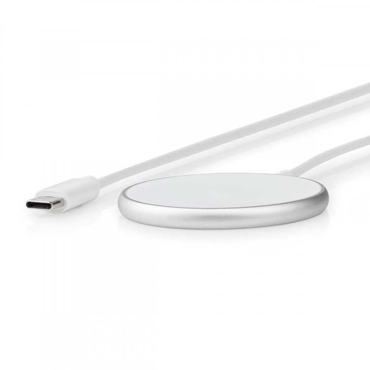 Nedis Trådløs oplader | 5 / 7.5 / 10 / 15 W | 1.0 / 1.1 / 1.67 / 2 A | Inkluderet kabel | USB Type-C™ | 1.00 m