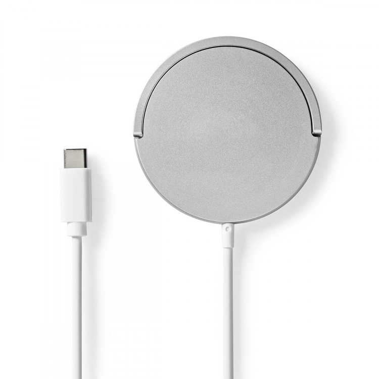 Nedis Trådløs oplader | Stand | 5 / 7.5 / 10 / 15 W | 1.0 / 1.1 / 1.67 / 2 A | Inkluderet kabel | USB Type-C™ | 1.00 m