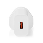 Nedis Vægoplader | 18 W | QC3.0 | Hurtigopladningsfunktion | 3.0 A | Antal output: 1 | USB-A | Automatisk Valgt Spænding | Hvid