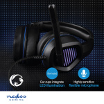 Nedis Gaming Headset | Over-Ear | Surround | USB Type-A | Fold-Away Mikrofon | 2.10 m | LED