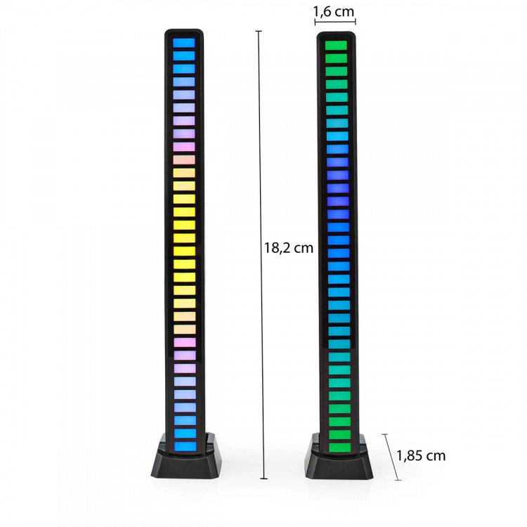 Nedis Gaminglys | RGB | Batteri | Brugt til: Desktop / Notebook | Sort