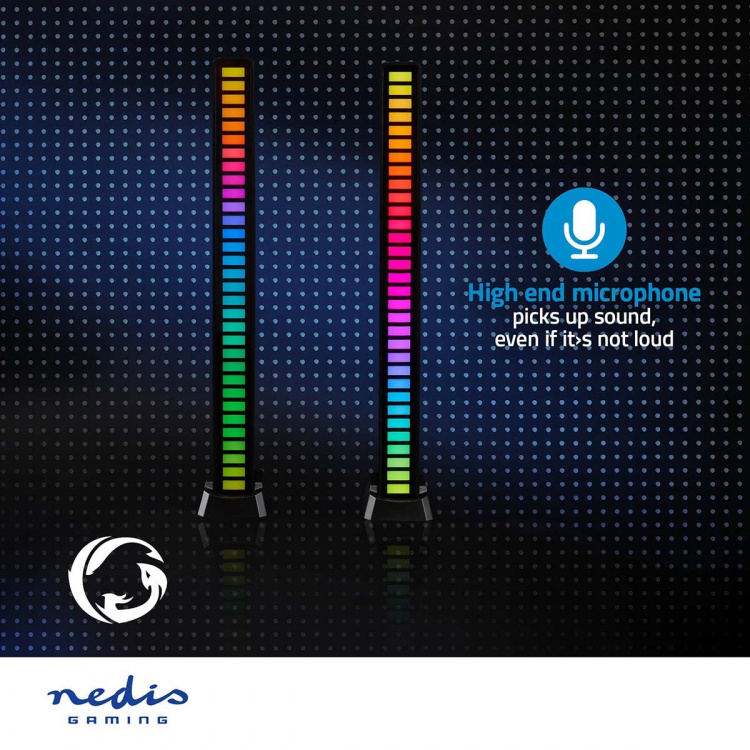 Nedis Gaminglys | RGB | Batteri | Brugt til: Desktop / Notebook | Sort