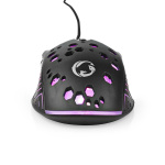 Nedis Gaming Mouse | Kabel | 800 / 1200 / 2400 / 3200 / 4800 / 7200 dpi | Justerbar DPI | Antal knapper: 7 | Programmerbare knapper | Højrehåndet | 1.50 m | RGB