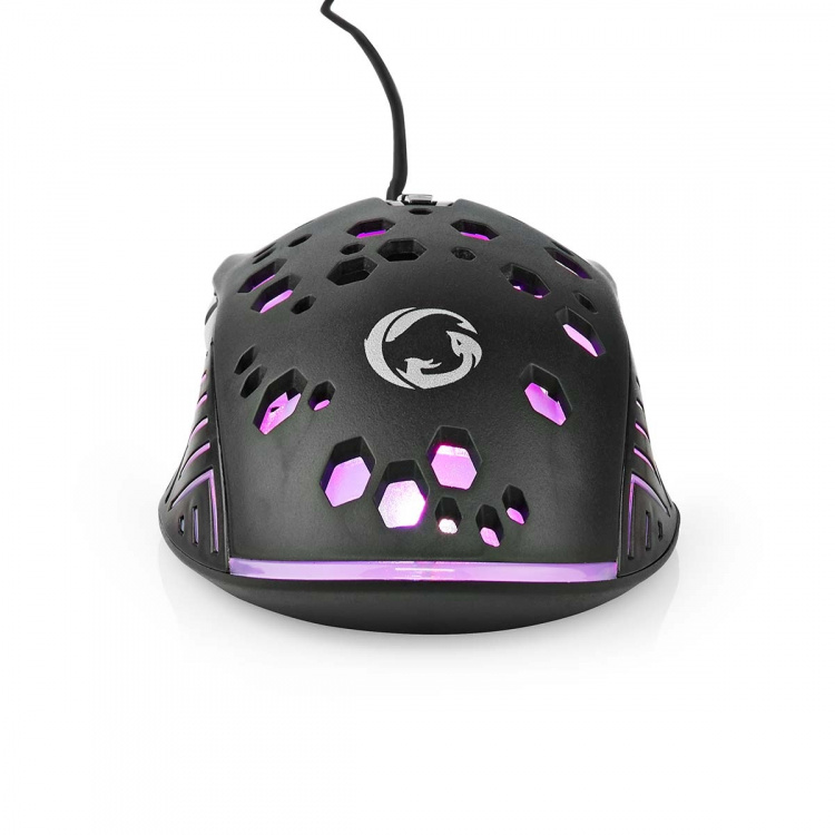 Nedis Gaming Mouse | Kabel | 800 / 1200 / 2400 / 3200 / 4800 / 7200 dpi | Justerbar DPI | Antal knapper: 7 | Programmerbare knapper | Højrehåndet | 1.50 m | RGB