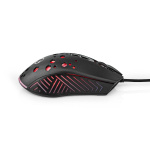 Nedis Gaming Mouse | Kabel | 800 / 1200 / 2400 / 3200 / 4800 / 7200 dpi | Justerbar DPI | Antal knapper: 7 | Programmerbare knapper | Højrehåndet | 1.50 m | RGB