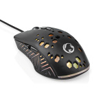 Nedis Gaming Mouse | Kabel | 800 / 1200 / 2400 / 3200 / 4800 / 7200 dpi | Justerbar DPI | Antal knapper: 7 | Programmerbare knapper | Højrehåndet | 1.50 m | RGB