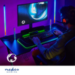 Nedis Gaming Højttaler | Højttalerkanaler: 2.0 | USB Drevet | 3.5 mm Hanstik | 30 W | LED | Volumenkontrol | Audio / video / dataforbindelser output: 1x 3.5 mm