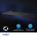Nedis Gaming musemåtte | Gummi / Mikrofiber | Sort