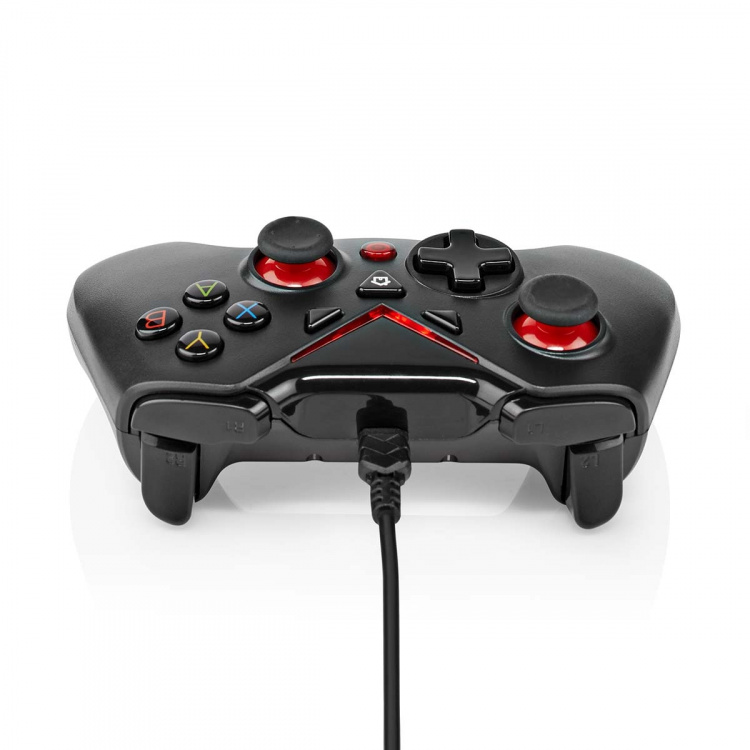 Nedis Gamepad | USB Type-A | USB Drevet | PC | Antal knapper: 12 | Kabellængde: 1.60 m | Sort