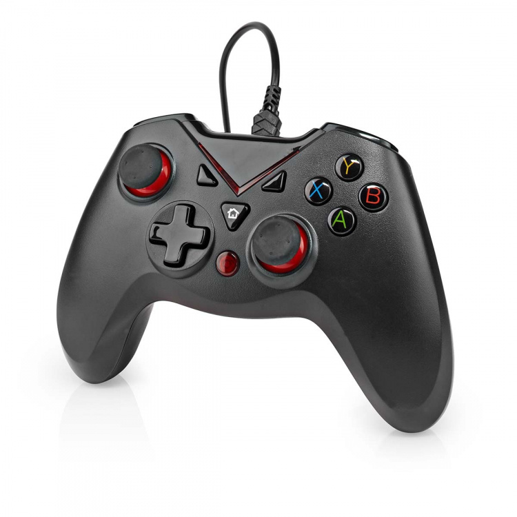 Nedis Gamepad | USB Type-A | USB Drevet | PC | Antal knapper: 12 | Kabellængde: 1.60 m | Sort