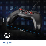 Nedis Gamepad | USB Type-A | USB Drevet | PC | Antal knapper: 12 | Kabellængde: 1.60 m | Sort
