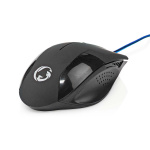 Nedis Gaming Mouse | Kabel | 1200 / 2400 / 4800 / 7200 dpi | Justerbar DPI | Antal knapper: 6 | Programmerbare knapper | Højrehåndet | 1.50 m | Uden Belysning