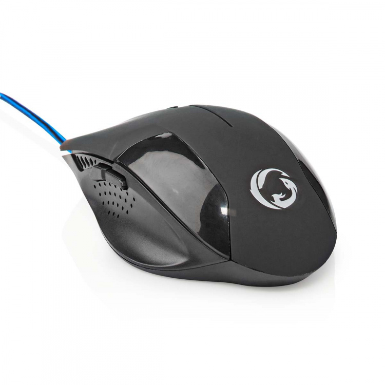 Nedis Gaming Mouse | Kabel | 1200 / 2400 / 4800 / 7200 dpi | Justerbar DPI | Antal knapper: 6 | Programmerbare knapper | Højrehåndet | 1.50 m | Uden Belysning