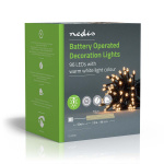 Nedis Julebelysning | Snor | 96 LED\'s | Varm Hvid | 7.20 m | Lyseffekter: 7 | Indendørs eller udendørs | Batteri