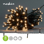 Nedis Julebelysning | Snor | 96 LED\'s | Varm Hvid | 7.20 m | Lyseffekter: 7 | Indendørs eller udendørs | Batteri