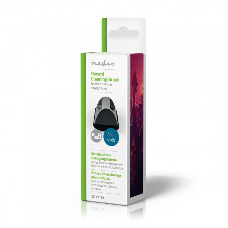 Nedis Vinyl Record Cleaner | Børste | ABS / Mikrofiber | Sort