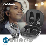 Nedis Fuldt Trådløse hovedtelefoner | Bluetooth® | Maksimal batteritid: 5 timer | Touch Control | Opladningsholder | Indbygget mikrofon | Understøtter stemmestyring | Støjreduktion | Sort