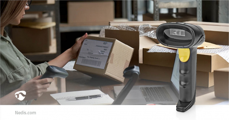 Nedis Stregkodescanner | CMOS | Kabel | 1D Lineær / 2D/QR | USB Drevet | USB 2.0