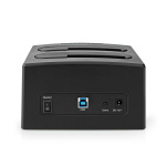 Nedis Harddisk Dockingstation | USB 3.2 Gen1 | USB Type-A | 2 Diske | 2.5 / 3.5 