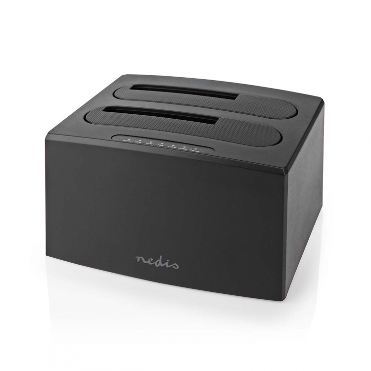 Nedis Harddisk Dockingstation | USB 3.2 Gen1 | USB Type-A | 2 Diske | 2.5 / 3.5 