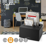 Nedis Harddisk Dockingstation | USB 3.2 Gen1 | USB Type-A | 2 Diske | 2.5 / 3.5 
