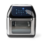 Nedis Hot Air Fryer | 12 l | Timer: 60 min | Antal forudindstillede programmer: 9 | Digital | Sort