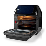 Nedis Hot Air Fryer | 12 l | Timer: 60 min | Antal forudindstillede programmer: 9 | Digital | Sort