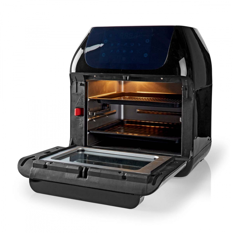 Nedis Hot Air Fryer | 12 l | Timer: 60 min | Antal forudindstillede programmer: 9 | Digital | Sort