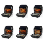 Nedis Hot Air Fryer | 12 l | Timer: 60 min | Antal forudindstillede programmer: 9 | Digital | Sort