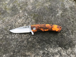 Jaktfällkniv Orange Camo 4,5