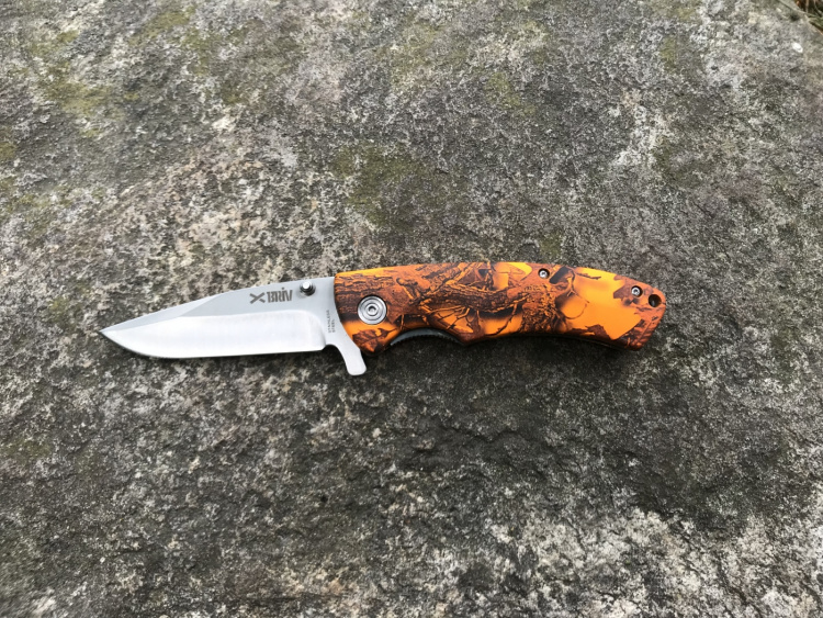 Jaktfällkniv Orange Camo 4,5