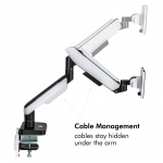 LogiLink Gaming-monitorarm 17-32 med belysning Svart/Vit