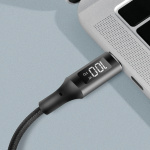 LogiLink USB-C - USB-C-kabel med display 100W 1 m Svart LogiLink USB-C - USB-C-kabel med display 100W 1 m Svart