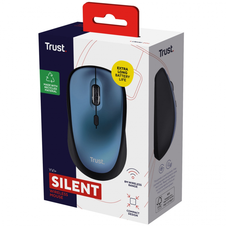 Trust Yvi+ Trådlös mus Eco-design Blå Trust Yvi+ Trådlös mus Eco-design Blå