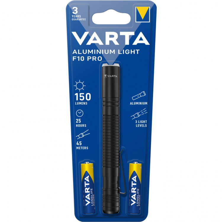 Varta Aluminium Light F10 Pro Ficklampa 150 lm Varta Aluminium Light F10 Pro Ficklampa 150 lm