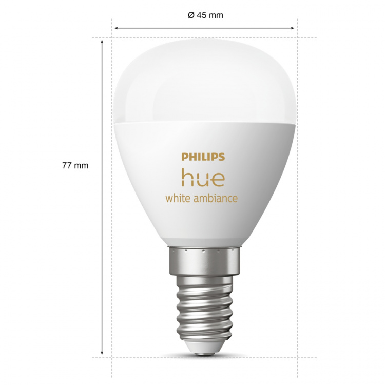 Philips Hue White Ambiance E14 Klot 2-pack