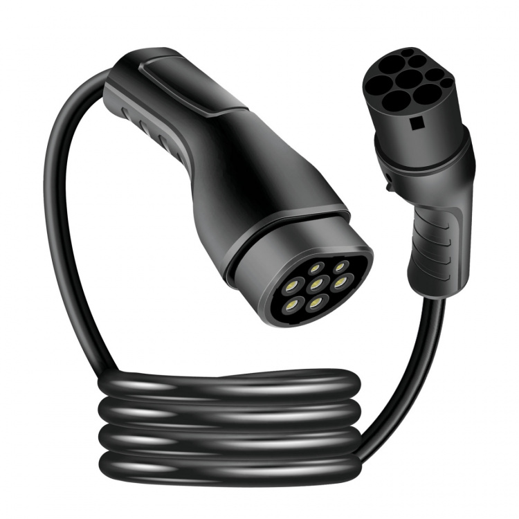 LogiLink Laddkabel Elbil Typ 2 3-fas 32A 22kW 2,5m