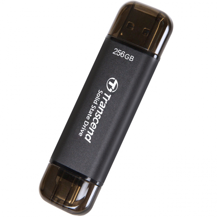 Transcend Portabel SSD ESD310C USB-C 256 GB (R1050/W950) Svart Transcend Portabel SSD ESD310C USB-C 256 GB (R1050/W950) Svart