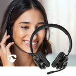 Nedis PC-headset | On-Ear | Stereo | Bluetooth | Fold-Away Mikrofon | Sort