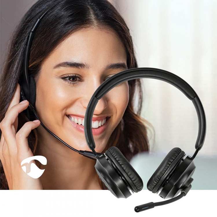 Nedis PC-headset | On-Ear | Stereo | Bluetooth | Fold-Away Mikrofon | Sort