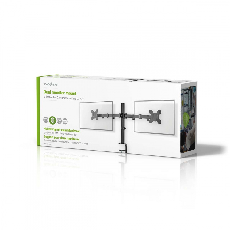 Nedis Ergonomisk Skærmbeslag | 2 Skærm(e) | 15 - 32 