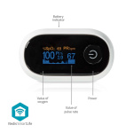 Nedis SmartLife Puls Oximeter | Bluetooth® | LED | Auditiv alarm / Iltmætning (SpO2) / Interferens mod bevægelser / Perfusionsindeks / Pulsfrekvens / Sensor med høj præcision | Hvid Nedis SmartLife Puls Oximeter | Bluetooth® | LED | Auditiv alarm / Iltmætning (SpO2) / Interferens mod bevægelser / Perfusionsindeks / Pulsfrekvens / Sensor med høj præcision | Hvid