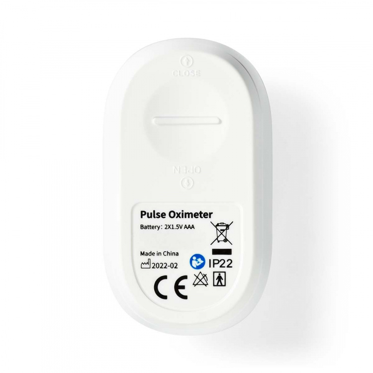 Nedis SmartLife Puls Oximeter | Bluetooth® | LED | Auditiv alarm / Iltmætning (SpO2) / Interferens mod bevægelser / Perfusionsindeks / Pulsfrekvens / Sensor med høj præcision | Hvid Nedis SmartLife Puls Oximeter | Bluetooth® | LED | Auditiv alarm / Iltmætning (SpO2) / Interferens mod bevægelser / Perfusionsindeks / Pulsfrekvens / Sensor med høj præcision | Hvid