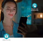 Nedis SmartLife Blodtryksmåler | Arm | Bluetooth® | LCD | 22 - 42 cm | Angivelse af stilstand / Detektion af uregelmæssig hjerterytme / Detektion af, om der er en manchet på | Hvid