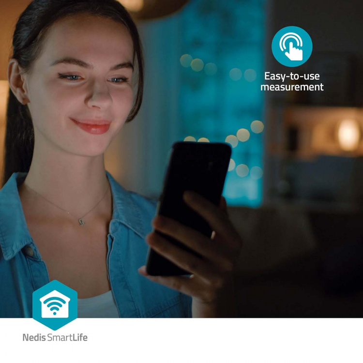 Nedis SmartLife Blodtryksmåler | Arm | Bluetooth® | LCD | 22 - 42 cm | Angivelse af stilstand / Detektion af uregelmæssig hjerterytme / Detektion af, om der er en manchet på | Hvid