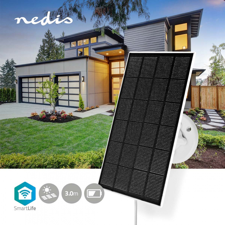 Nedis Solpanel | 5.3 V DC | 0.5 A A | USB Type-C™ | Kabellængde: 3.00 m | Tilbehør til: WIFICBO30WT / WIFICBO32WT