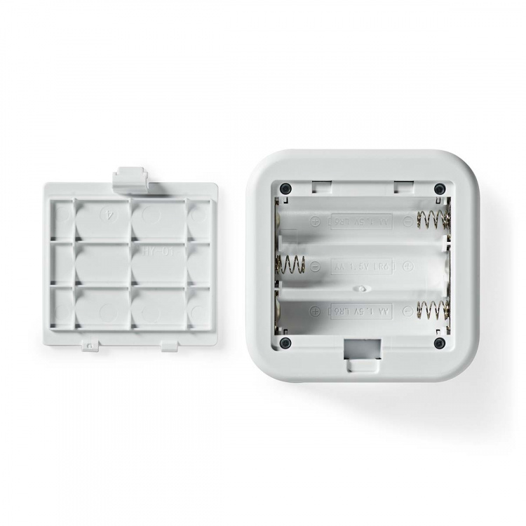 Nedis SmartLife Klokke | RF, frequency 433 Mhz | Tilbehør til: WIFICDP10GY / WIFICDP30WT / WIFICDP40CWT | Batteri / USB Drevet | 4 Lyde | 4.5 V DC / 5 V DC | Justérbar volume | Hvid