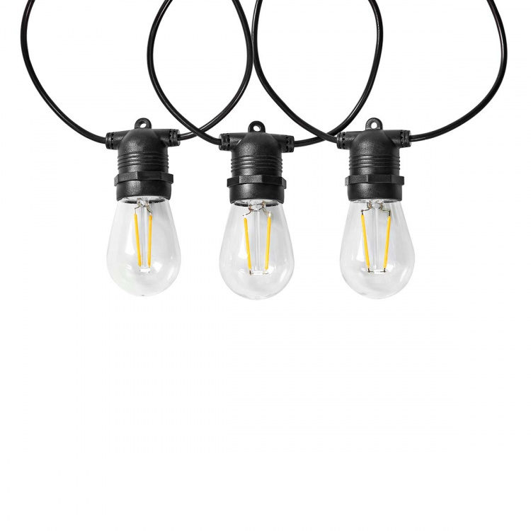 Nedis SmartLife Dekorative Lys | Party Lights | Wi-Fi | Varm Hvid | 10 LED\'s | 9.00 m | Android™ | Pærediameter: 45 mm Nedis SmartLife Dekorative Lys | Party Lights | Wi-Fi | Varm Hvid | 10 LED\'s | 9.00 m | Android™ | Pærediameter: 45 mm