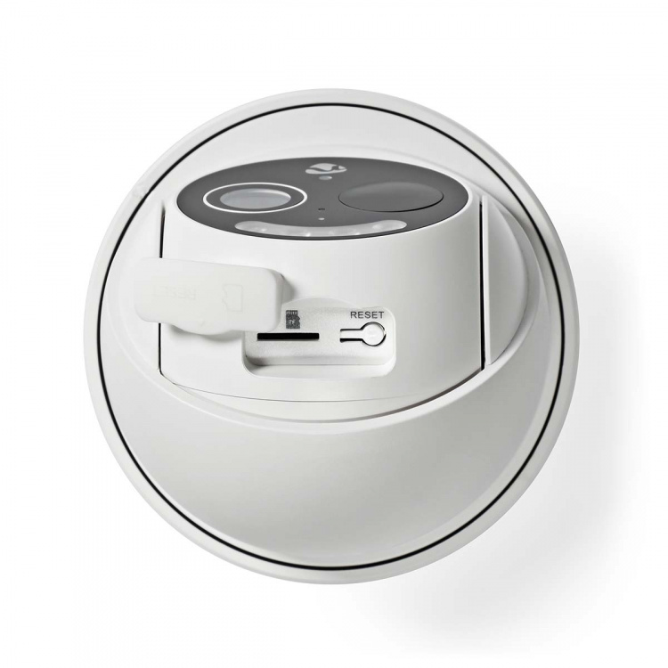 Nedis SmartLife udendørskamera | Full HD 1080p | Pan tilt | IP65 | Maks. batteritid: 5 Måned | Cloud Storage (mulighed) / microSD (ikke inkluderet) | 5 V DC | Med bevægelsessensor | Nattesyn | Hvid Nedis SmartLife udendørskamera | Full HD 1080p | Pan tilt | IP65 | Maks. batteritid: 5 Måned | Cloud Storage (mulighed) / microSD (ikke inkluderet) | 5 V DC | Med bevægelsessensor | Nattesyn | Hvid