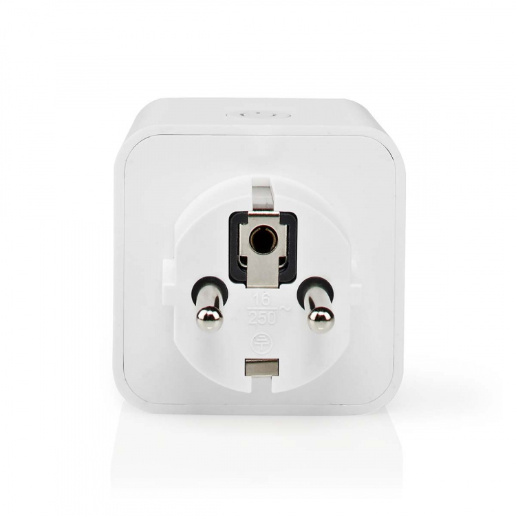 Nedis SmartLife Smart Plug | IP21 | Effektmåler | 3680 W | Type F (CEE 7/7) | 0 - 55 °C | Android™ / IOS | Hvid | 3 stk